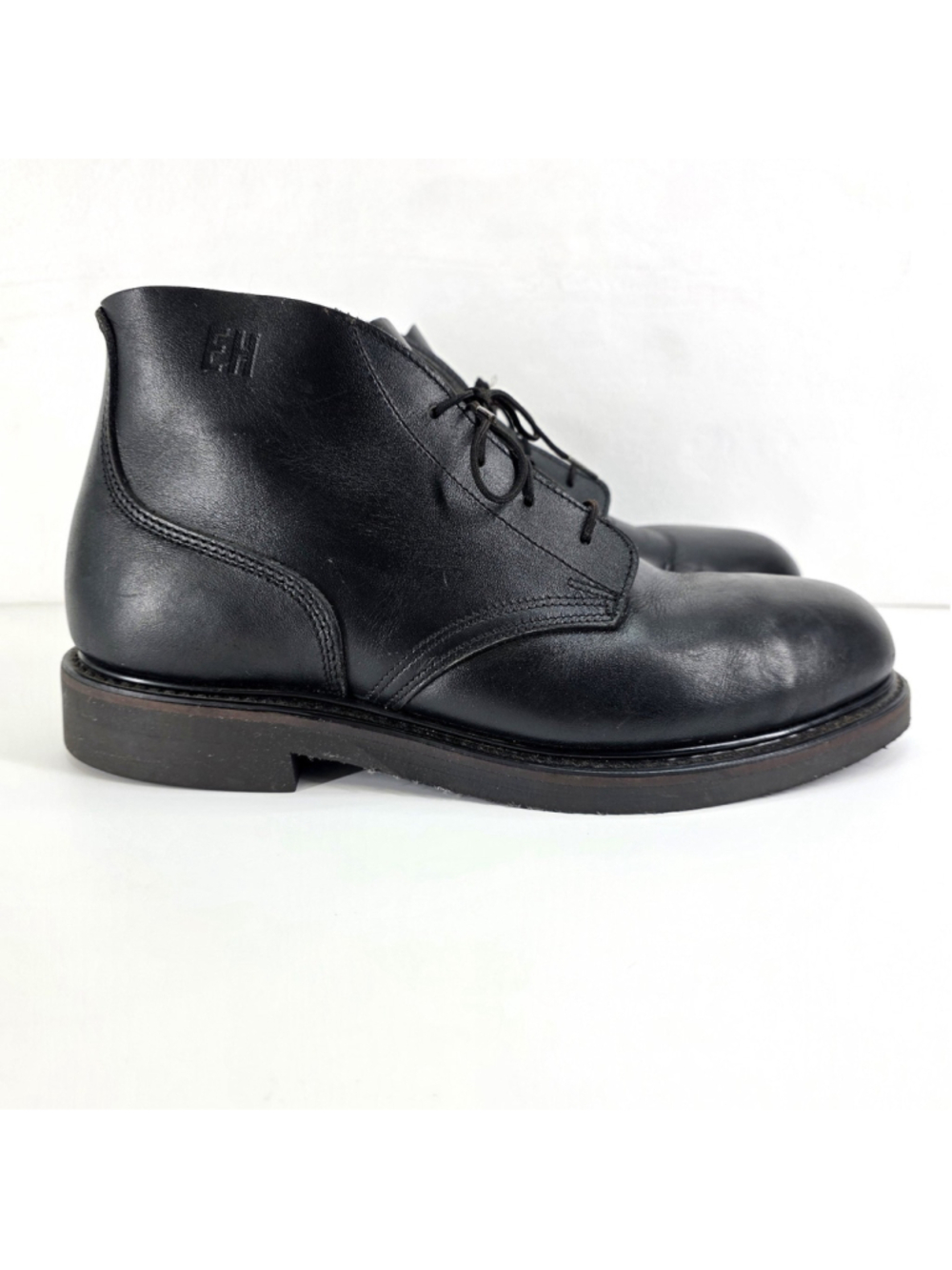 Vintage Military EH Steel Toe Boots Mens 8.5R Black Leather Biltrite USA